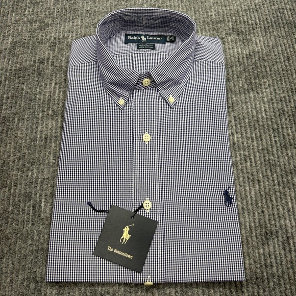Ralph Lauren Other - NWT Vintage Ralph Lauren Yarmouth Shirt Mens 15 32/33 Blue Gingham Button Down